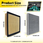 Engine & Cabin Air Filter for Lexus RX350 RX350L (2016–2022)