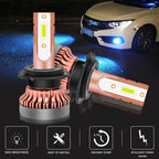 2x 8000K Ice Blue H7 LED COB Headlight for DRL High Beam (H7)