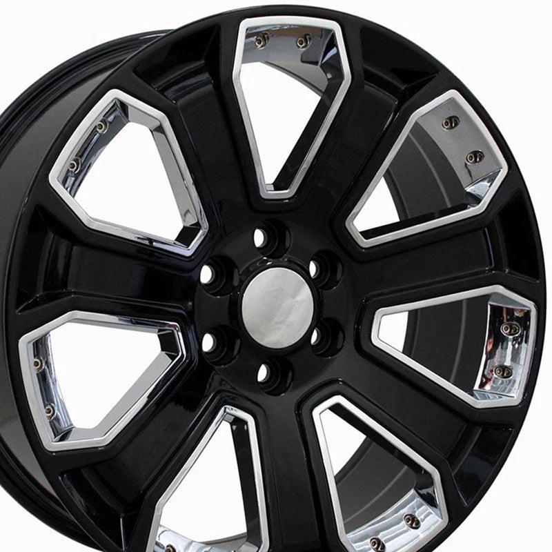 22" Black & Chrome Wheel for 2003-2014 Chevy Express 1500 - RVO2041