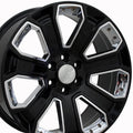 22" Black & Chrome Wheel for 2003-2014 Chevy Express 1500 - RVO2041