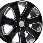 22" Black & Chrome Wheel for 2003-2014 Chevy Express 1500 - RVO2041