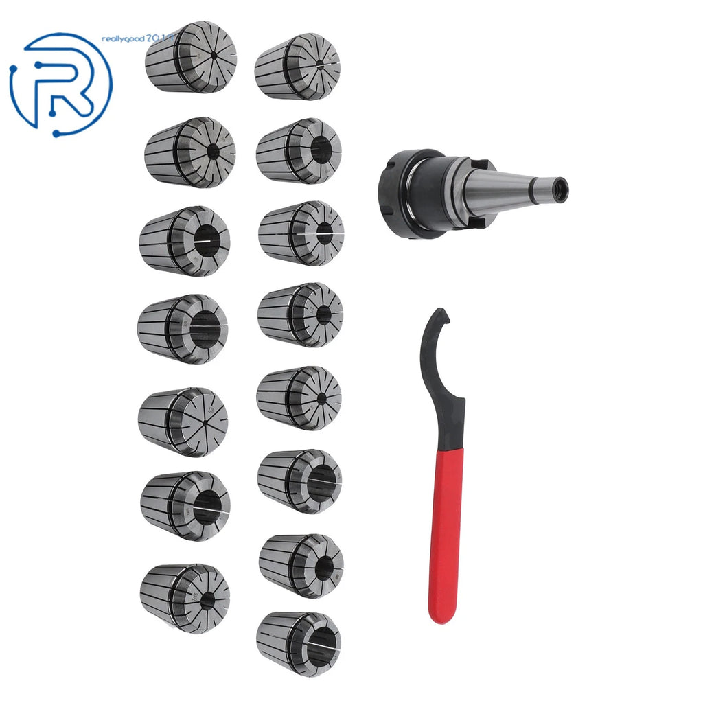 Set of 17 Spring Collet Chucks for NMTB Tool Holders (ER-40)
