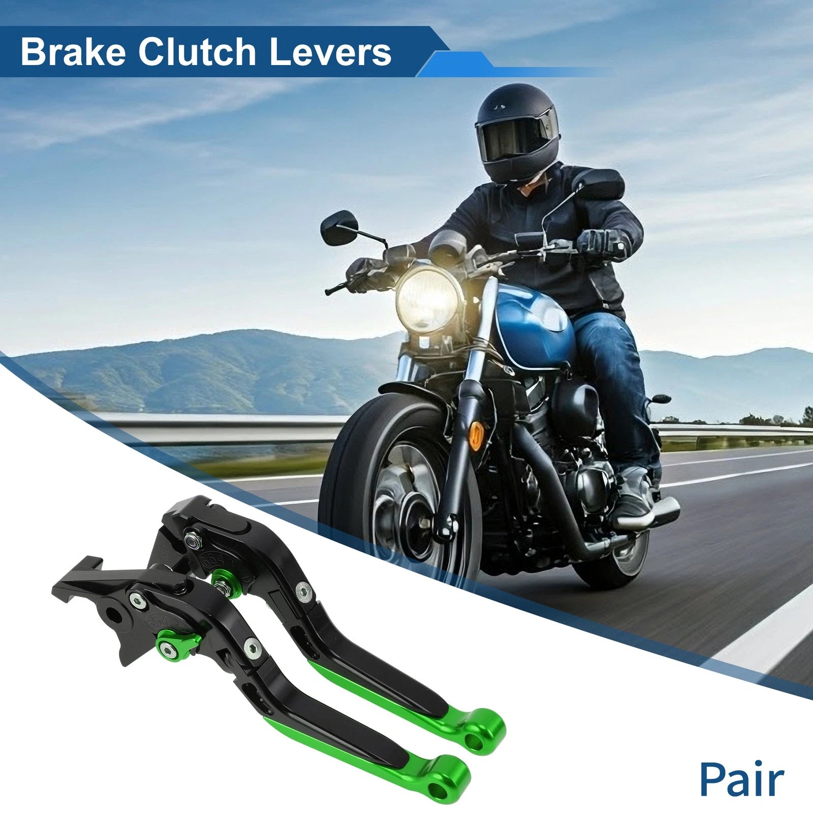 Adjustable Brake Clutch Levers for Honda NC700/NC750 S/X (2012–2020) Black Green