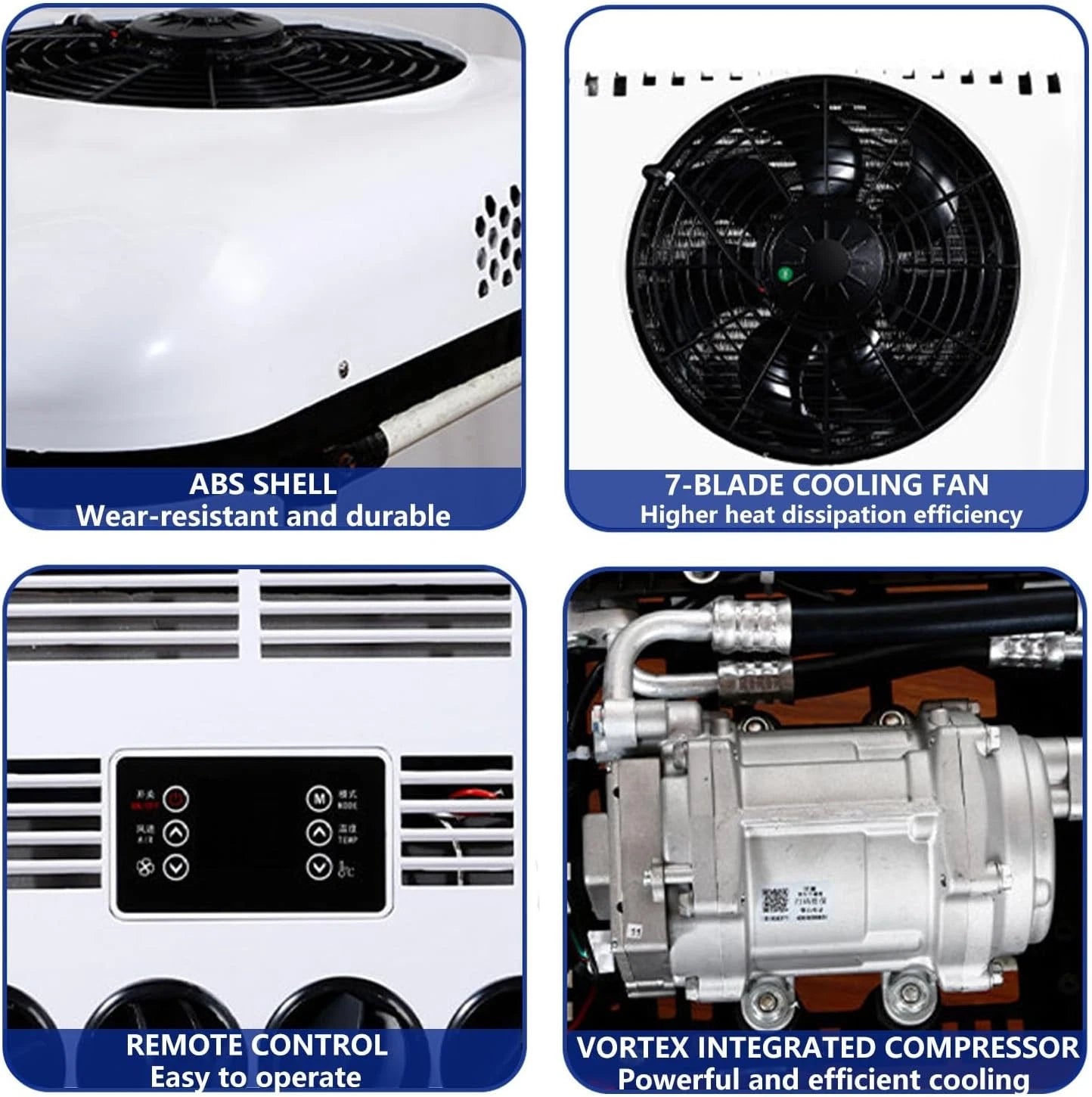 48V Rooftop Air Conditioner A/C Unit for RV Trailer Motorhome (11000 BTU)