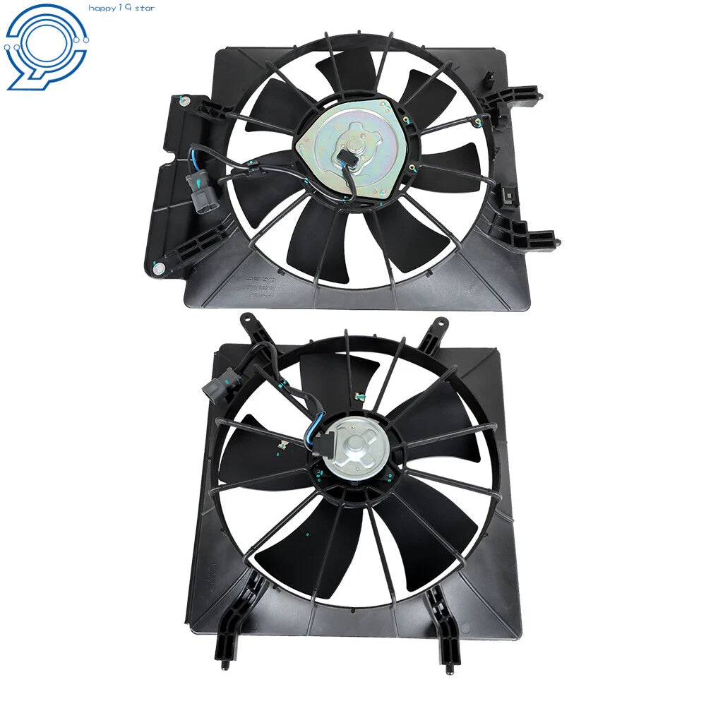 Set of 2 Radiator AC Condenser Cooling Fans for Honda CR-V (2002–2006)