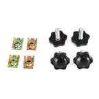 Set of 4 Saddlebag Lever Lock Bolts & Nuts for Glide King Touring (1996–2019)