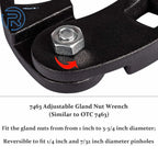 Adjustable Hydraulic Cylinder Gland Nut Wrench for Various Models