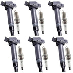 6X Ignition Coils + 6X Iridium Spark Plugs for Toyota 4Runner Tacoma Tundra (2003–2021)