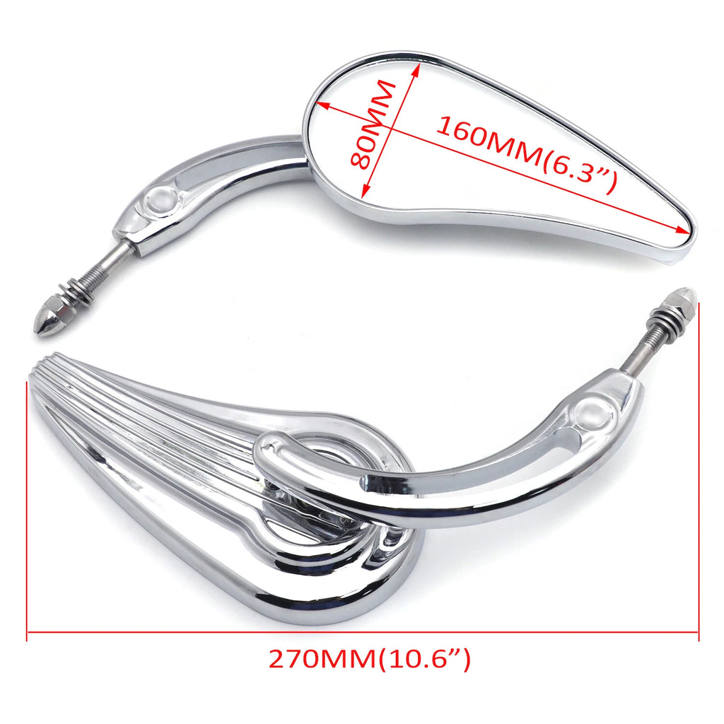 Chrome Side Mirrors for Harley Street 500 750 (2014–2020)