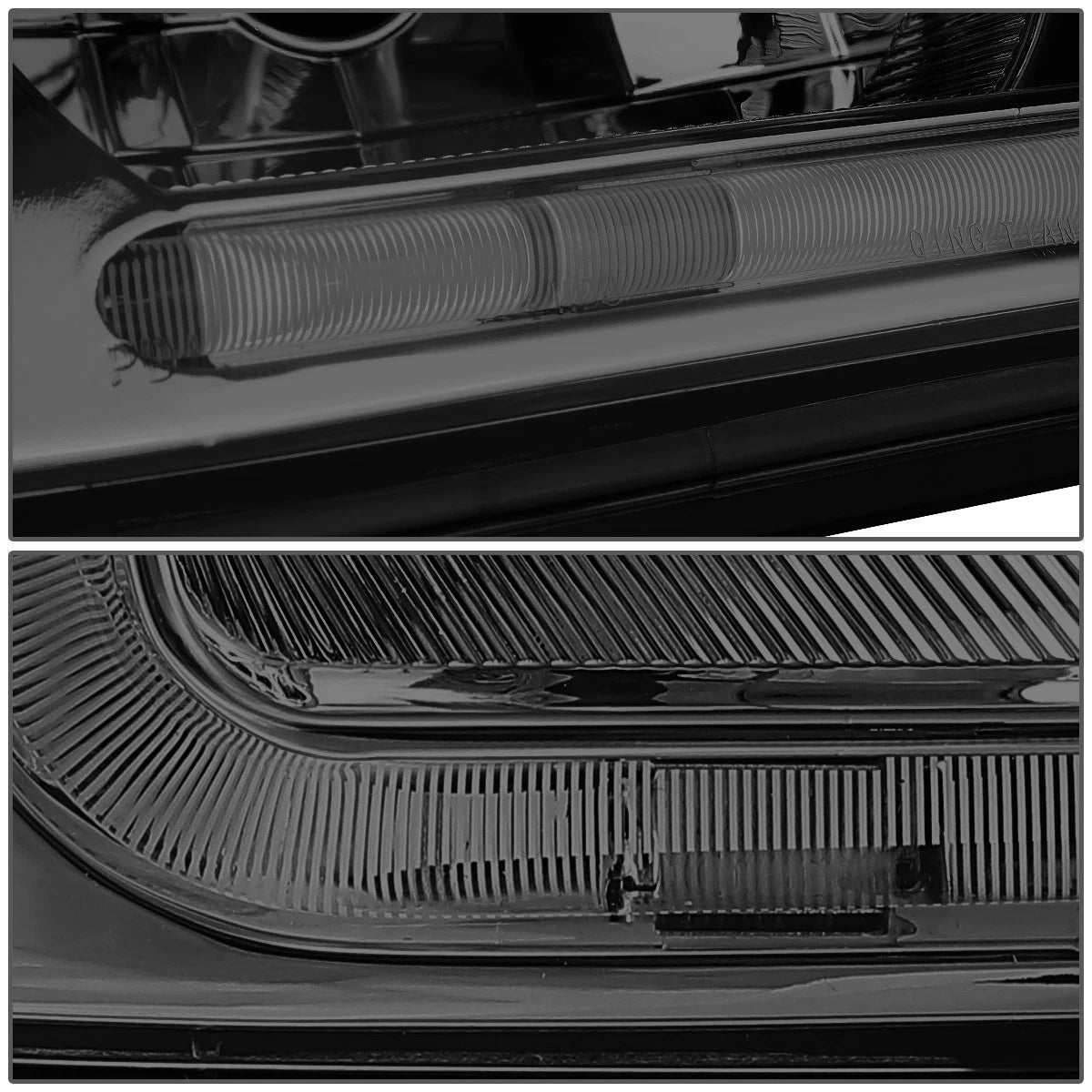 LED DRL Tube Headlights for Chevy Impala (2000–2005) - Smoked Clear