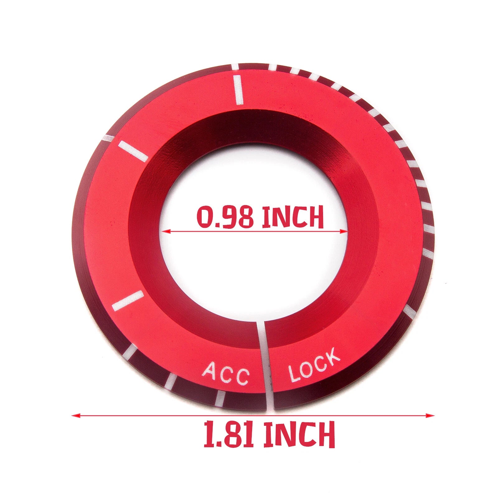 Red Key Hole Surrounding Decoration Cover for Mercedes-Benz A-Class (2019-2019)