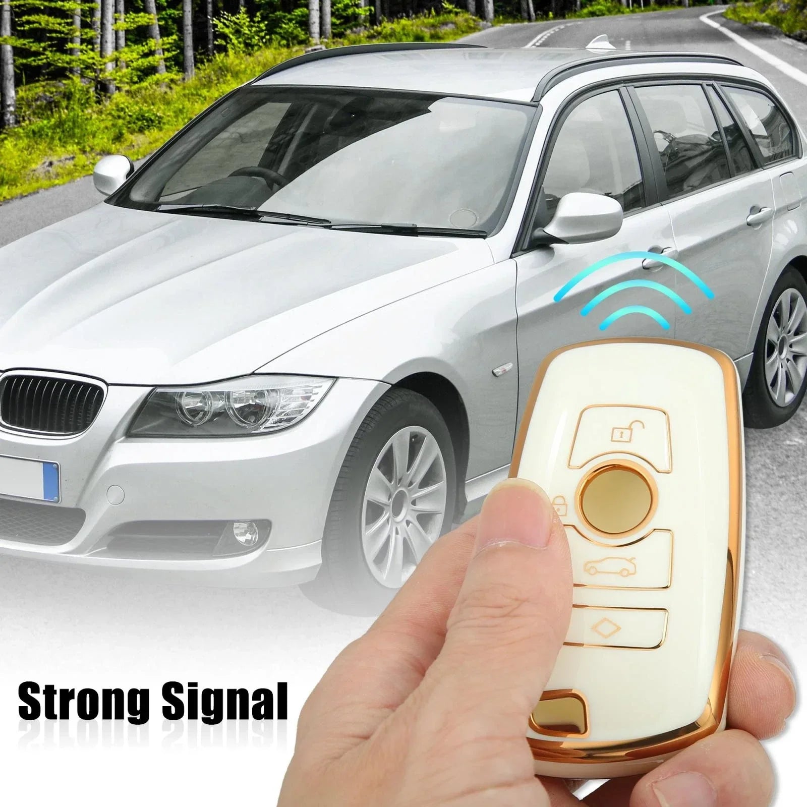 Key Fob Remote for BMW Series X3 TPU White