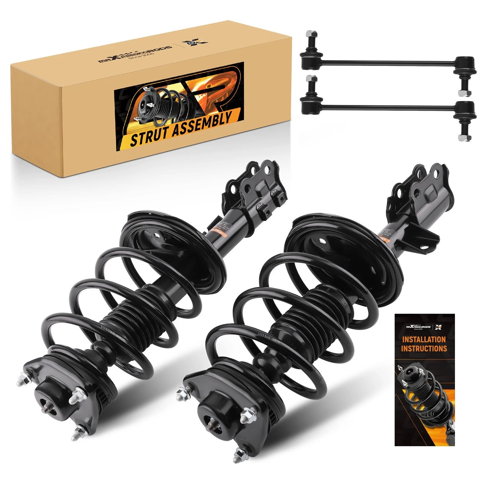 Complete Strut Set with Sway Bar Link for Kia Forte (2010-2013)