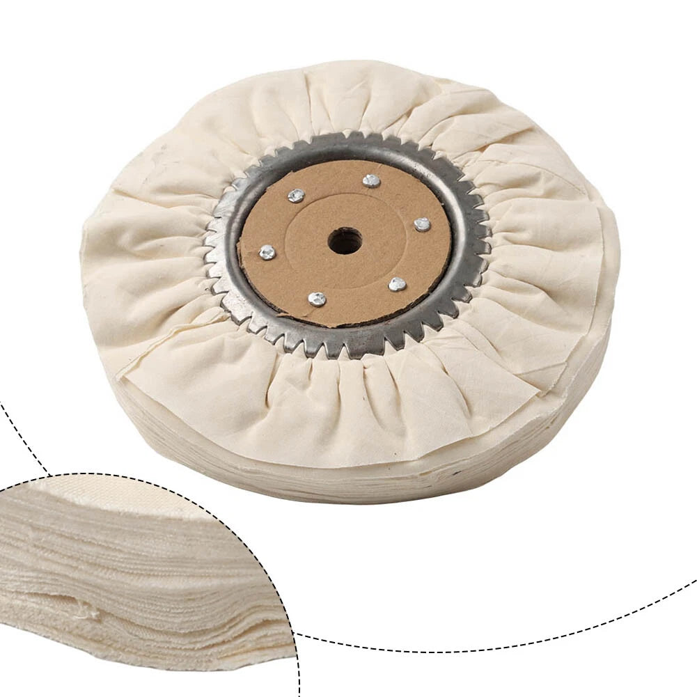 10 Cotton Airway Buffing Wheels for Bench Grinder (Metal Polishing)