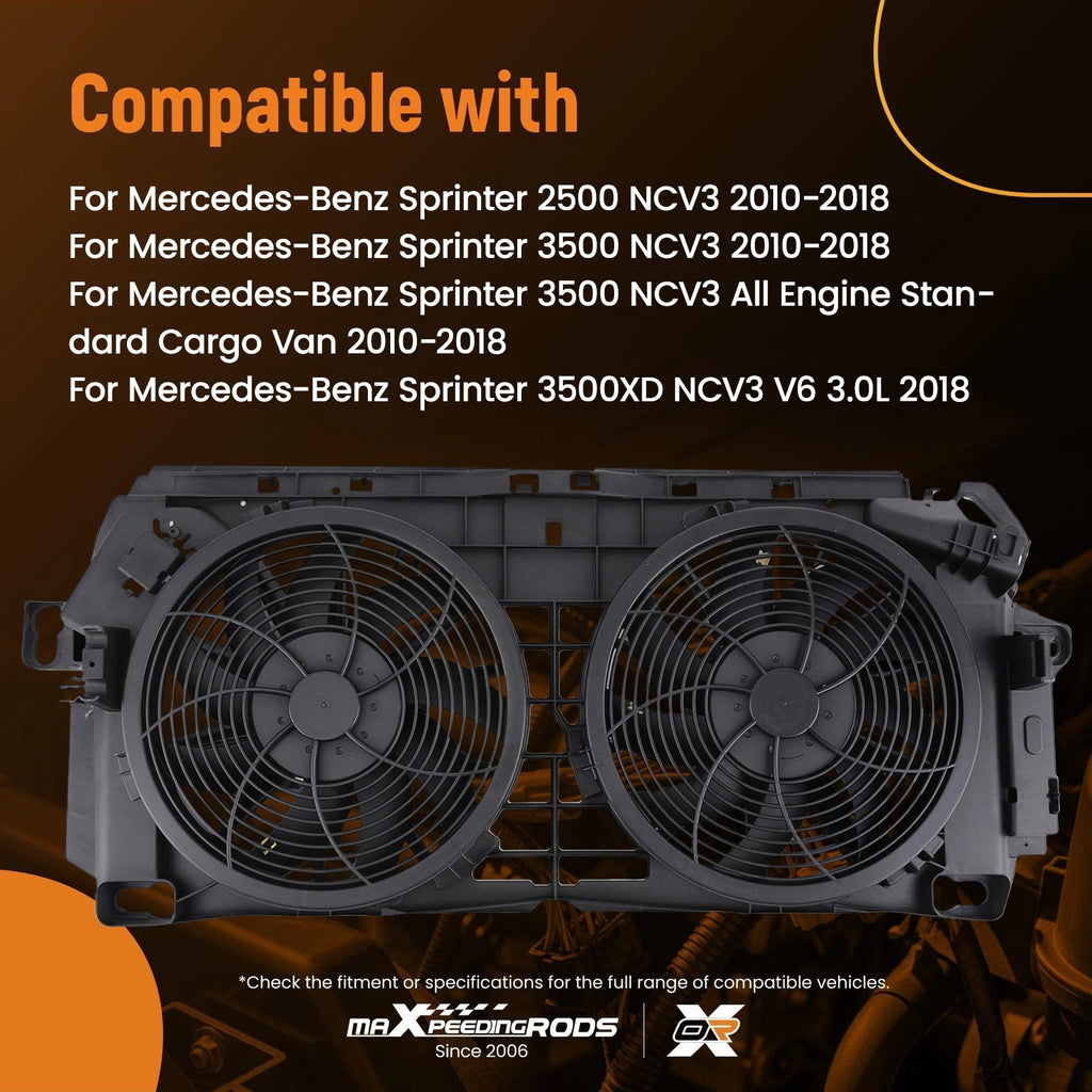 Radiator Cooling Fan Assembly for Benz Sprinter 2500/3500 (2010-2018)