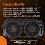 Radiator Cooling Fan Assembly for Benz Sprinter 2500/3500 (2010-2018)