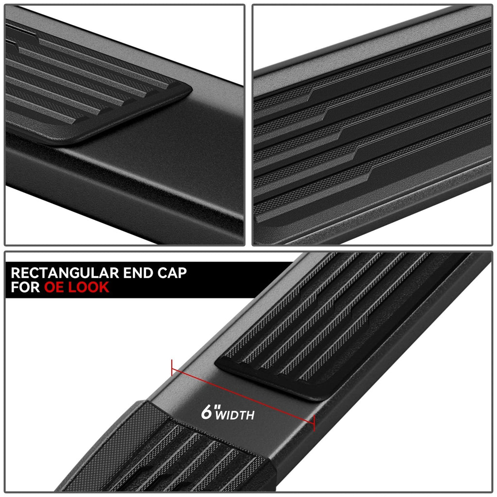 Pair of 6" Aluminum Side Step Bars for Silverado Sierra Crew Cab (2019–2022)