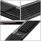 Pair of 6" Aluminum Side Step Bars for Silverado Sierra Crew Cab (2019–2022)