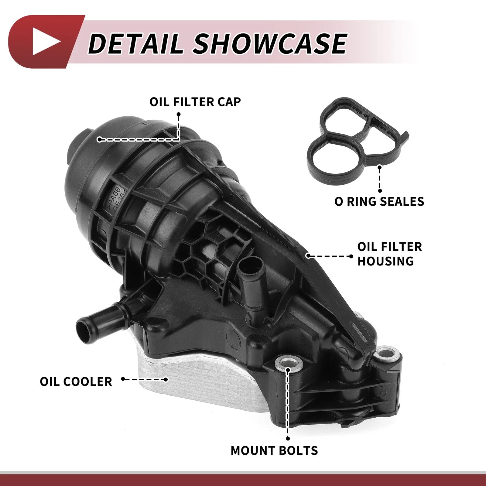 Engine Oil Cooler Filter Housing for Mercedes-Benz GLA250 (2014–2019) No.A2701800610