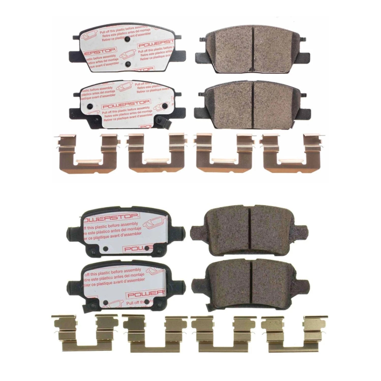 PowerStop 2X Front Rear Next Gen Carbon Fiber Disc Brake Pad Kit for Malibu Terrain