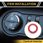 Headlight Control Switch Knob Cover Ring for Ford F-150 (2016–2021) Red