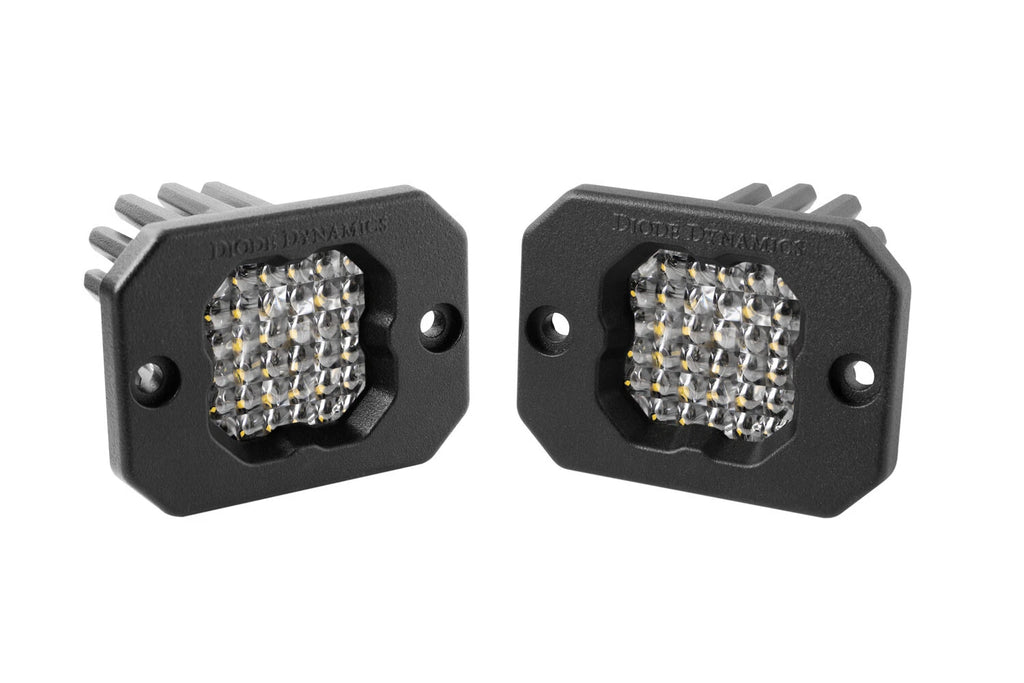 Diode Dynamics Stage Series C1R White Flood Flush Mount LED Pods Pair for RAM (2013–2024)