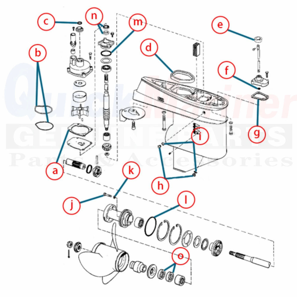Lower Unit Gasket Kit 18-2659 for Sierra Johnson Evinrude (Fits 396355)