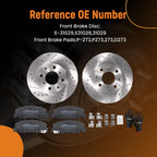 Front Brake Rotors and Pads Kit for Honda Civic Del Sol (1993–1997) / Civic (1990–2000)
