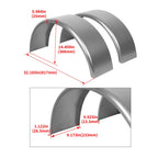 Set of 2 Single Axle Trailer Fenders for 14" 15" 16" Wheels