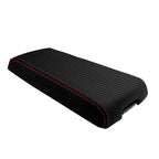 Console Armrest Cover for Dodge Nitro (2007–2011) Carbon Fiber Red Stitch