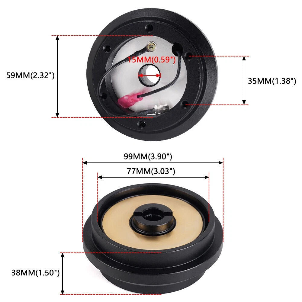 14in Steering Wheel with Quick Release & Hub Adapter for Honda Civic CRX (1986–1991)