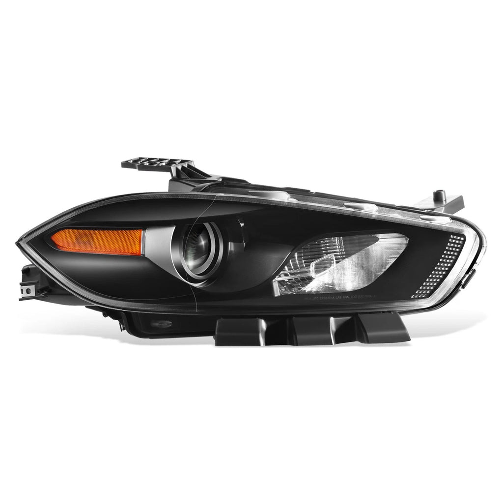Headlight Lamp for Dodge Dart (2013–2016) Right Amber Black Housing
