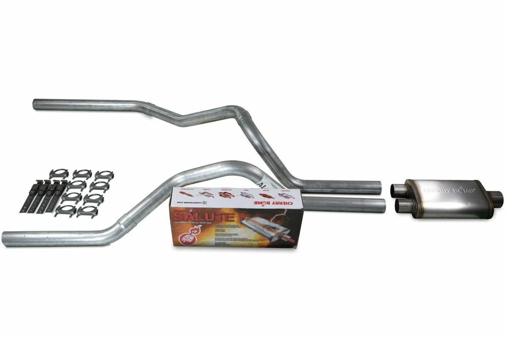 Dual Exhaust Kit for Chevy GMC 1500 Truck (1988–1995) - 2.5" Cherry Bomb