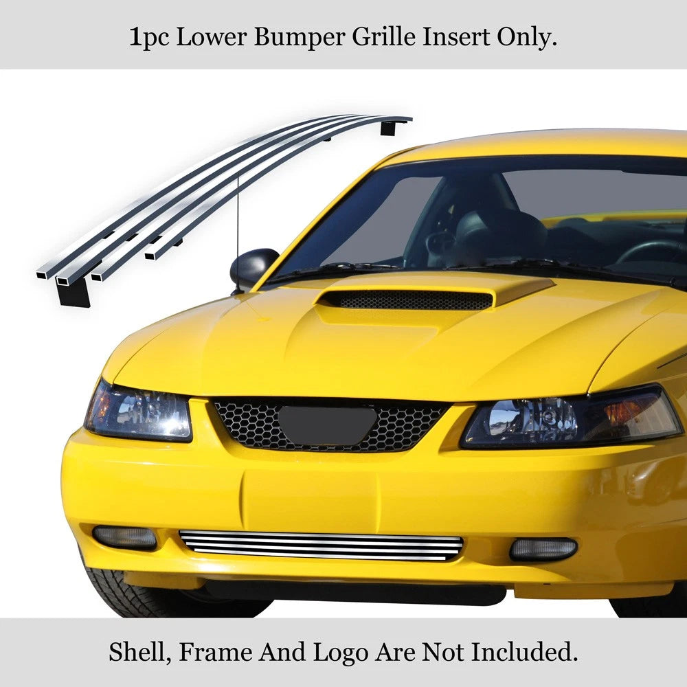 Stainless Lower Bumper Chrome Billet Grille Insert for Ford Mustang (1999-2004)