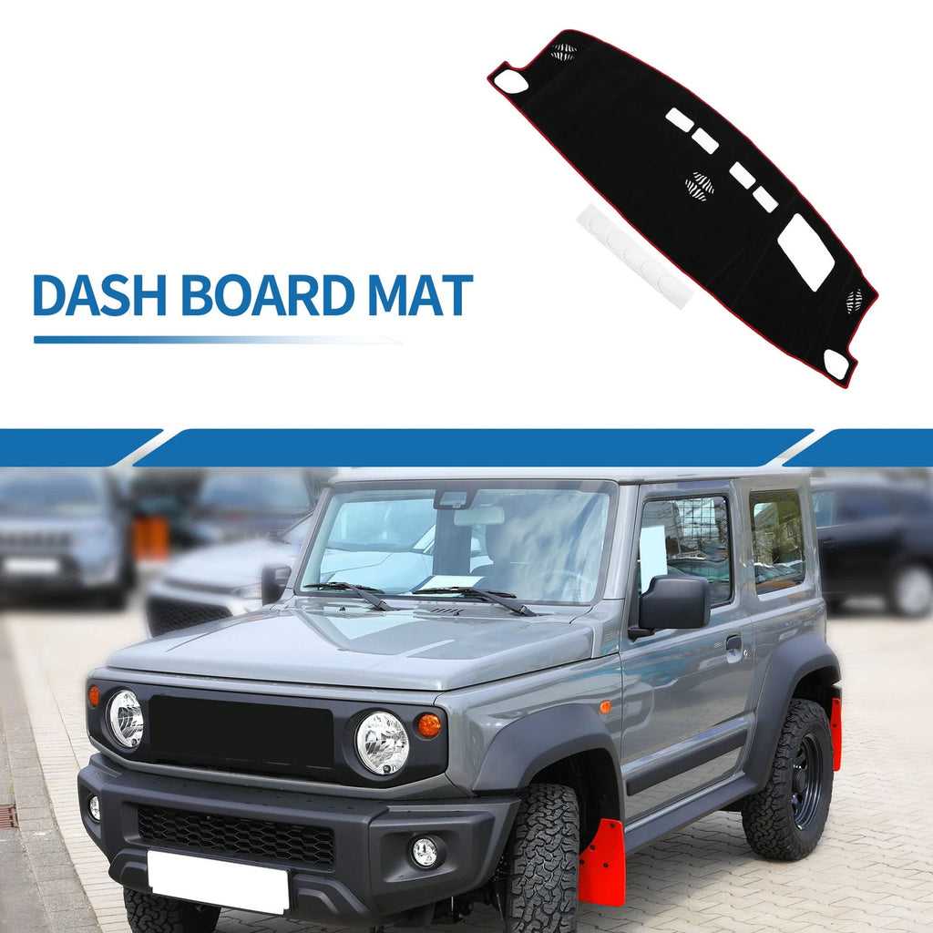 Dashboard Cover Mat for Chevrolet Suburban, GMC (2021–2023) Black Red