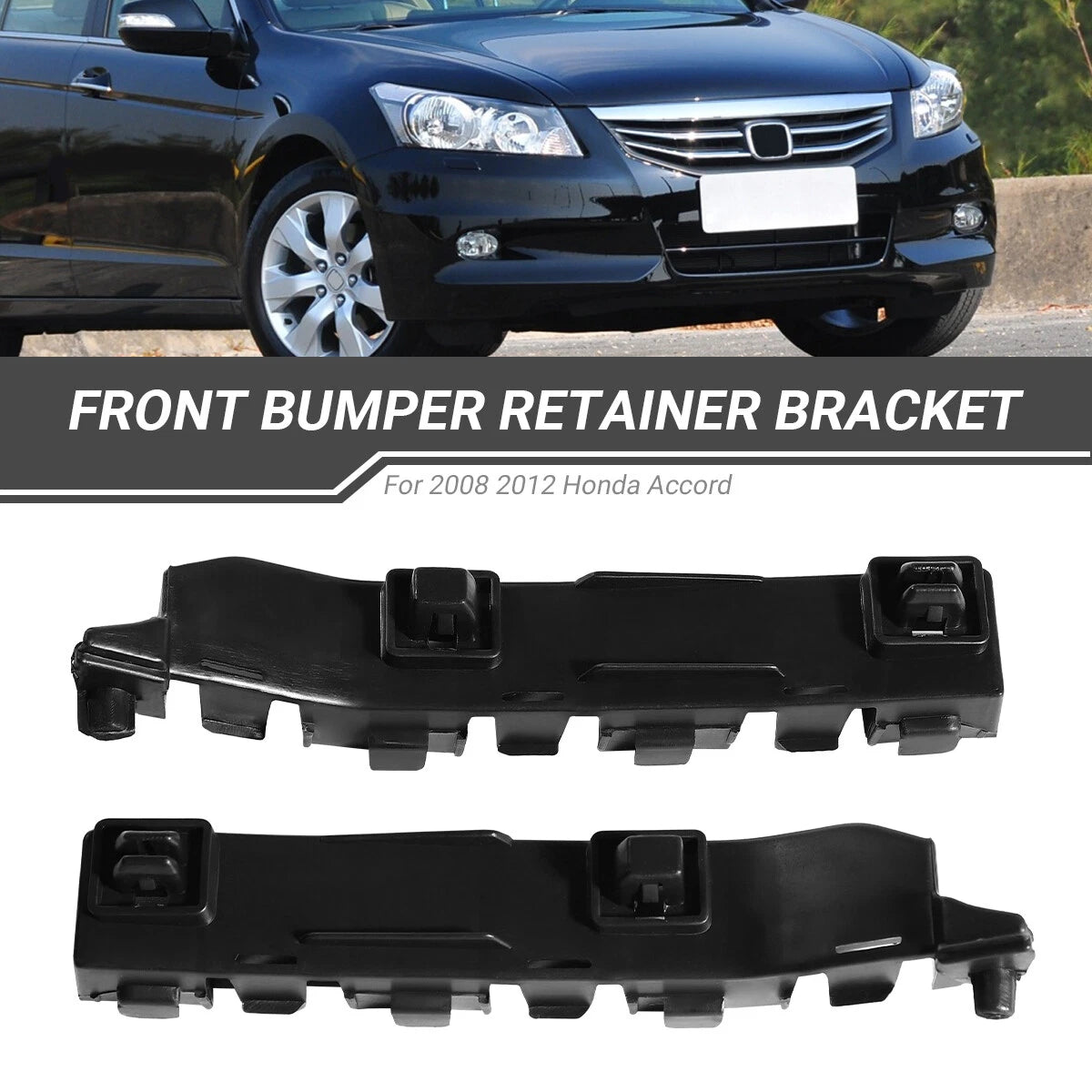 Pair Front Bumper Bracket Beam Mount Support for Honda Accord (2008–2012)