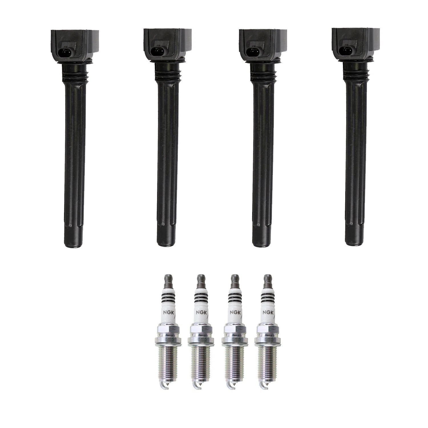 Set of 4 Ignition Coils & NGK Iridium Spark Plugs for Cherokee Compass (2007–2021)