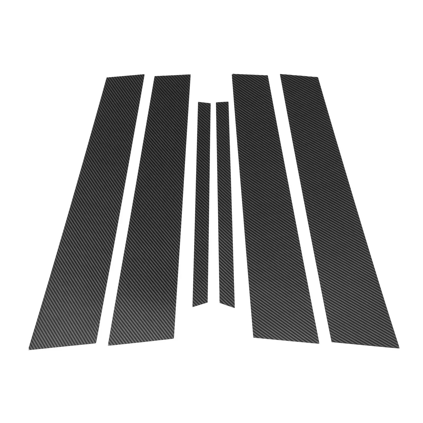 6 Pcs Door Pillar Window Trim for Mercedes C-Class Carbon Fiber (2015-2021)