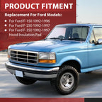 Hood Insulation Pad for Ford F150 F250 F350 (1992–1997)