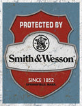 Protected By S&W Tin Sign 1682