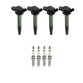 Set of 4 NGK Ignition Coils & Ruthenium Spark Plugs for CT200h, Corolla, Prius (2010–2015)
