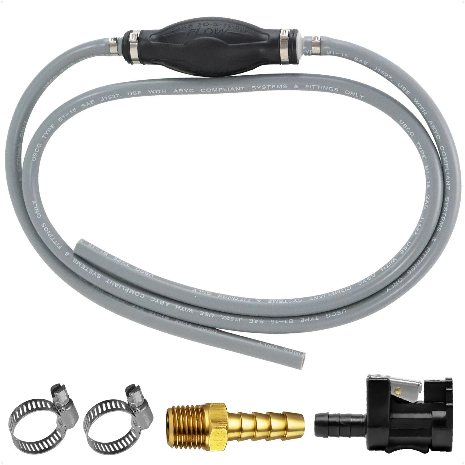 Fuel Line Kit for Mercury Outboards (EPA/CARB Approved) 3/8" x 6'