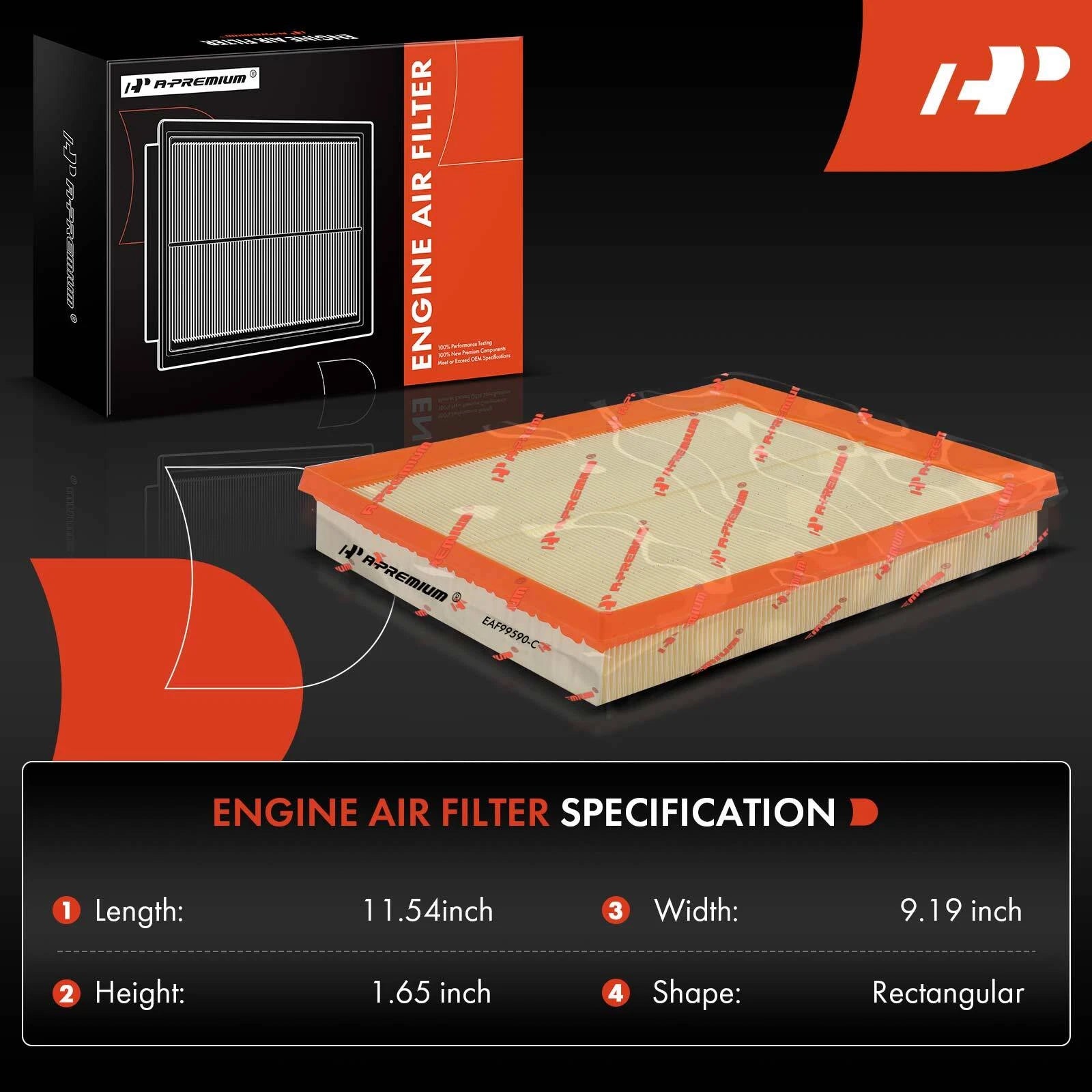 Engine Air Filter for Chevrolet Astra, Zafira L4 1.8L (2000–2008)