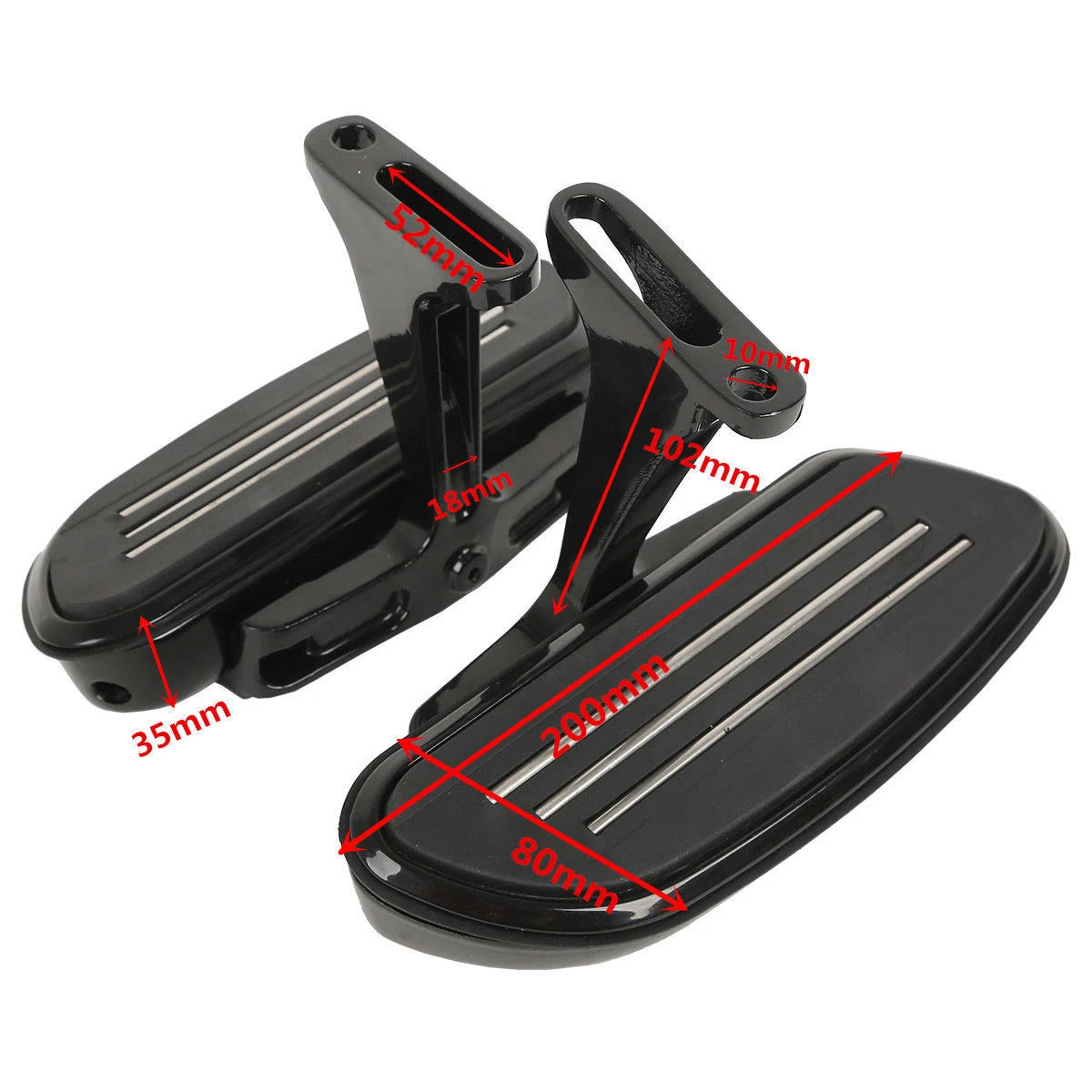Passenger Floorboards for Harley Touring (1.25" Highway Pegs)