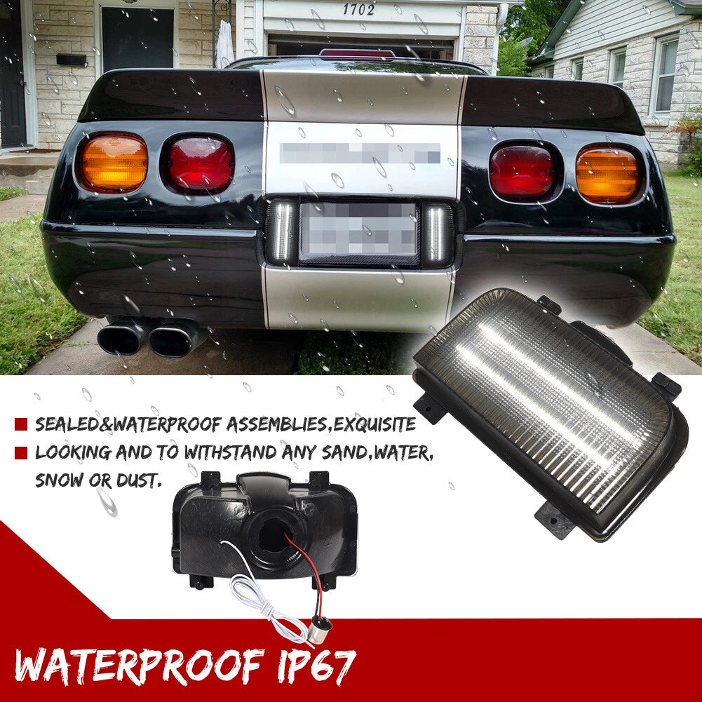2X Smoke White LED Rear Tailgate Reverse Lights for Corvette C4 (1991–1996)