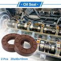 Set of 2 Oil Seal Rotary Shaft Seal FKM Rubber 20x40x10mm