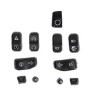 11 Pieces Control Switch Cap Buttons for Harley-Davidson Glide Road King (2014–2019) T9