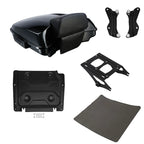 Black Razor Trunk Backrest Rack Docking Plate for Harley Street Glide (2014–2026)