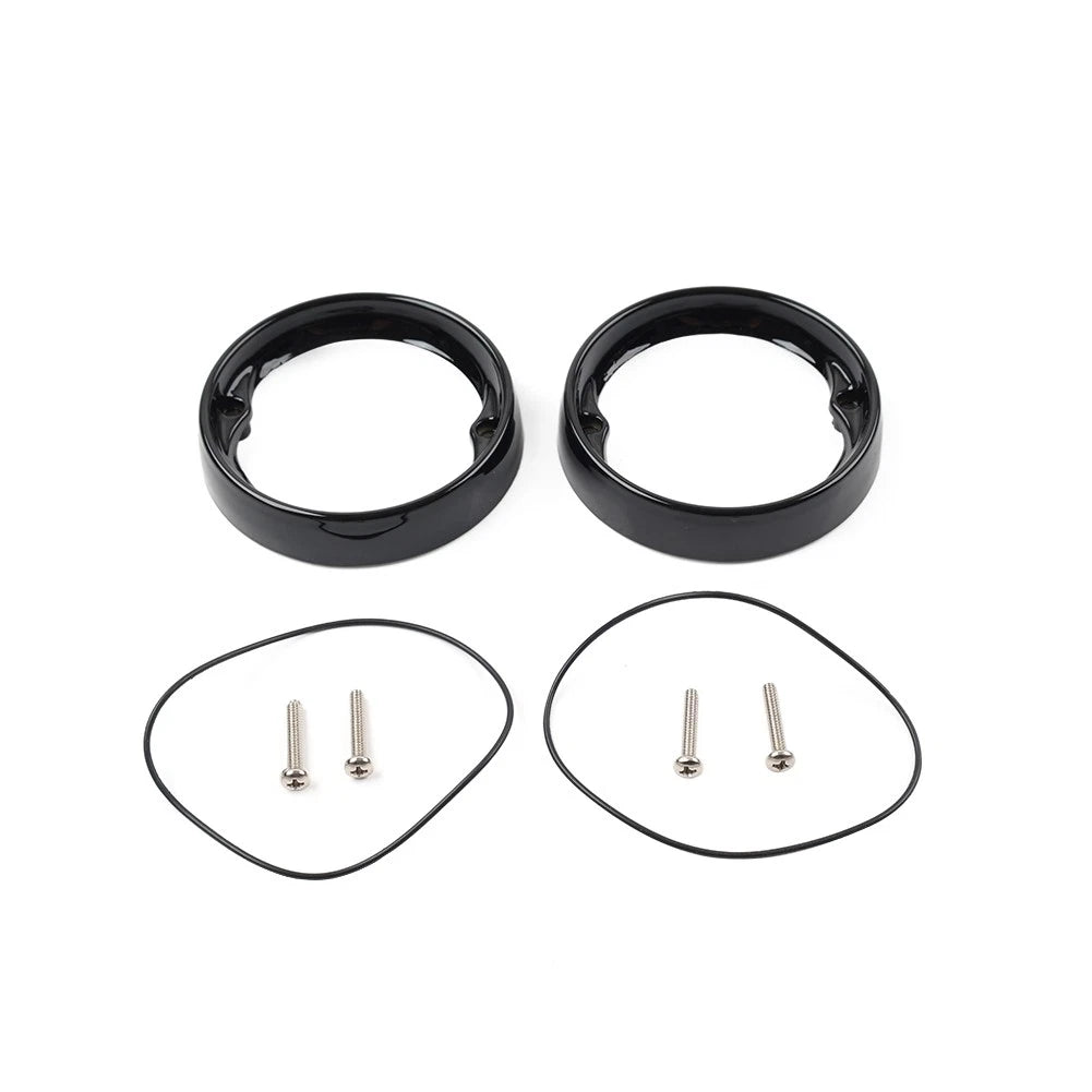 1 Pair Turn Signal Bezels for Harley Road King/Glide/Electra Glide (Black)