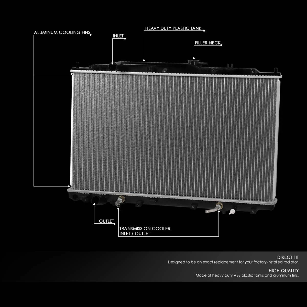Cooling Radiator for Honda Odyssey 1999–2004, Isuzu Oasis 1999, DPI 2270